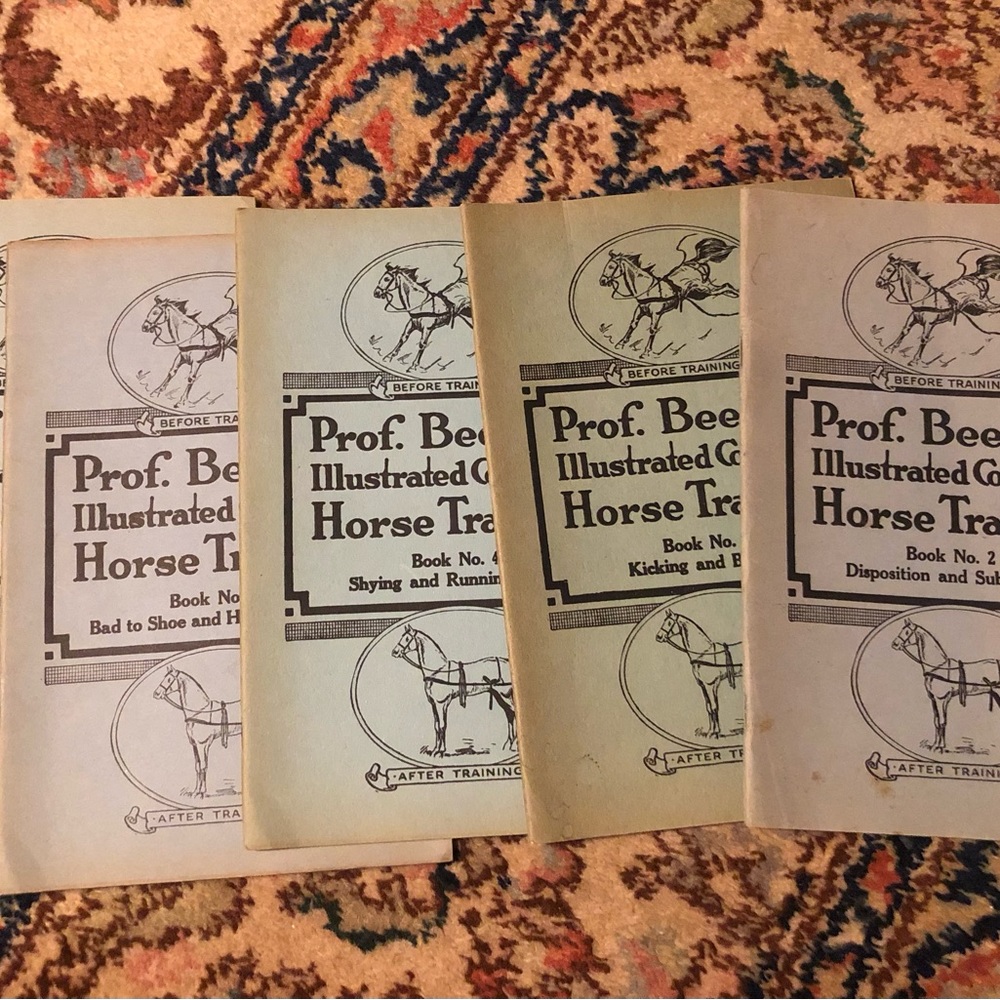 7653 Lot of 5 PROF. BEERY’S ILLUSTRATED COURSE IN HORSE TRAINING 1944 5 Books